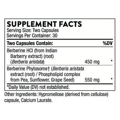 Thorne Berberine Dual Action Formula – 60 Capsules
