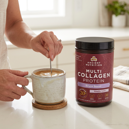 Ancient Nutrition collagen in a morning coffee routine